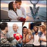 Viking Arrowhead Necklace with Black Abalone Pendant