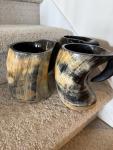 Viking Bovine Horn Beer Mug with Handle
