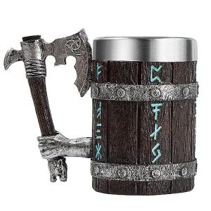Viking Oak Mug with Stainless Steel Insert - 17oz