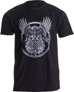 Odin Valkyrie Raven Viking T-Shirt in Black