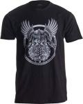 Odin Valkyrie Raven Viking T-Shirt in Black