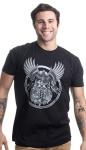 Odin Valkyrie Raven Viking T-Shirt in Black