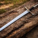 Authentic Viking Style Steel Sword with Scabbard