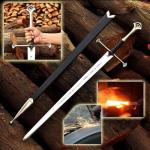 Authentic Viking Style Steel Sword with Scabbard