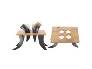 Set of 4 Viking Horn Drinking Cups