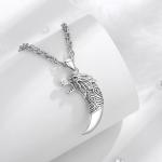 Viking Wolf Tooth Necklace in Sterling Silver