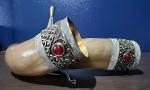Viking Celtic Norse Dual Drinking Horns Set