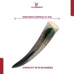 Peacock Design Norse Drinking Horn Mug 13-15