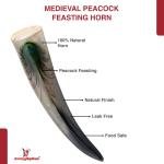 Peacock Design Norse Drinking Horn Mug 13-15