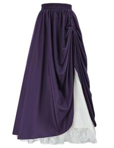 Deep Purple Maxi Skirt for Viking Women
