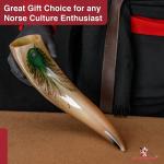 Peacock Design Norse Drinking Horn Mug 13-15