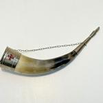 Viking Drinking Horn with Chain and Faux Gems
