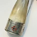 Viking Drinking Horn with Chain and Faux Gems