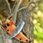 Viking Knife with Leather Sheath - Carbon Steel Blade