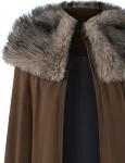 Men's Brown Viking Robe Cloak for Cosplay