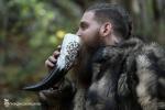 Viking Drinking Horn with Stand and Vegvisir Design