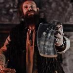 Viking Horn Beer Mug - 16 oz Natural Finish