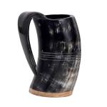 Viking Horn Beer Mug - 16 oz Natural Finish