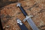 Viking Damascus Steel Sword with Scabbard