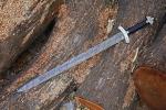 Viking Damascus Steel Sword with Scabbard