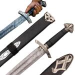 Viking Damascus Steel Sword with Scabbard
