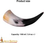 Set of 3 Viking Drinking Horns - Genuine Ox Horn