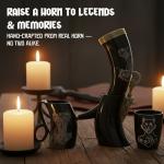 Viking Drinking Horn Mug Set - 5 Pieces