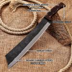 Viking Machete Knife for Hunting and Survival