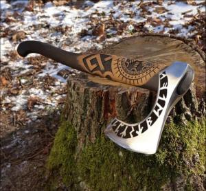 Handmade Viking Berserker Axe with Sheath - 40