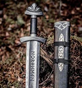 Hand-Forged Viking Sword with Northmen Engraving