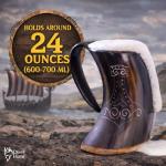 Viking Drinking Horn Mug with Burlap Gift Sack
