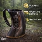 Viking Drinking Horn Mug with Burlap Gift Sack