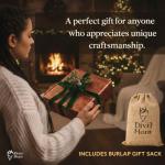 Viking Drinking Horn Mug with Burlap Gift Sack