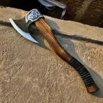 Custom Handmade Viking Axe with Leather Sheath