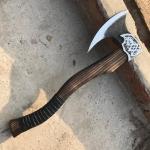 Custom Handmade Viking Axe with Leather Sheath