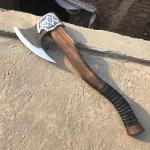 Custom Handmade Viking Axe with Leather Sheath
