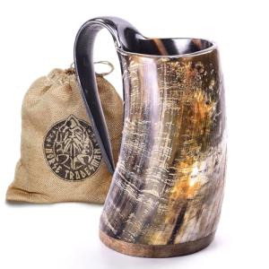 Authentic Viking Drinking Horn Mug with Gift Sack