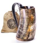 Authentic Viking Drinking Horn Mug with Gift Sack