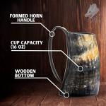 Fenrir Viking Drinking Horn Mug with Shot Glass