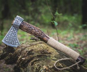 Viking Hand-Forged Carbon Steel Throwing Axe