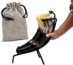 XXL Viking Drinking Horn Beer Stein with Accessories