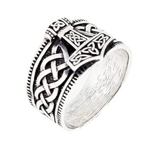 Thor's Hammer Mjolnir Viking Silver Ring for Men