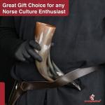 Viking Drinking Horn Mug with Deer Design