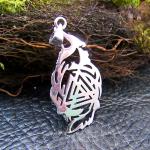 925 Silver Fenrir Wolf & Valknut Pendant