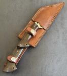 Dual Viking Seax Set with Leather Sheath and Blade