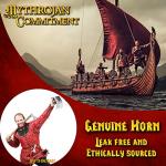 Authentic Viking Drinking Horn Mug with Leather Straps