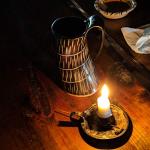 Authentic Viking Drinking Horn Mug with Leather Straps