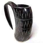 Authentic Viking Drinking Horn Mug with Leather Straps