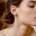 Viking Wolf Hoop Earrings in Sterling Silver