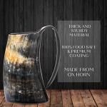 Fenrir Viking Drinking Horn Mug with Shot Glass